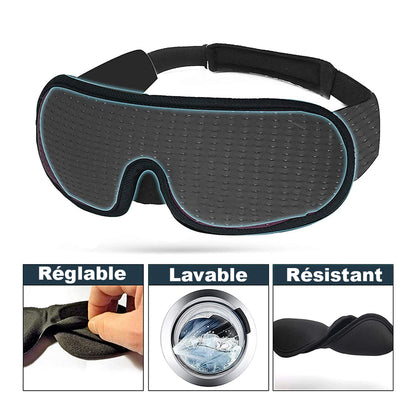 Masque de nuit Haute qualité réglable, opaque et confortable